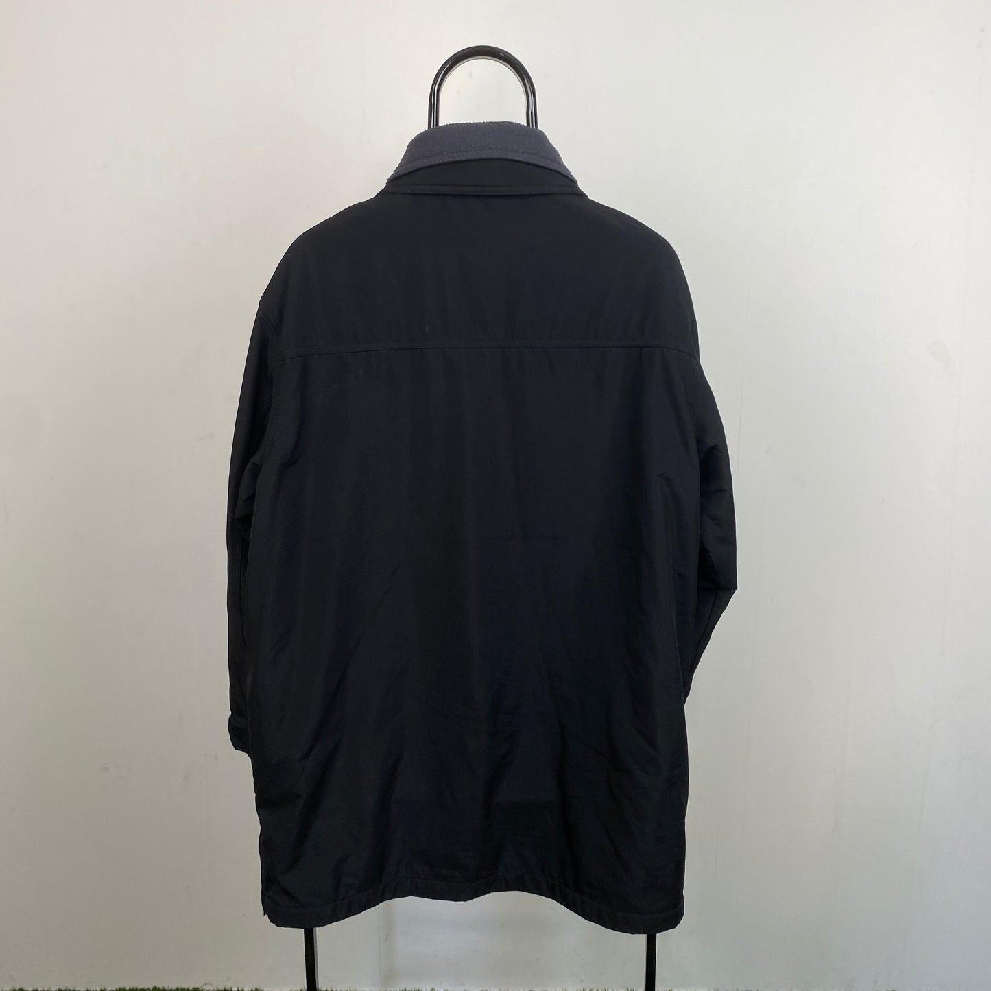 Retro Oakley Fleece Coat Jacket Black Medium