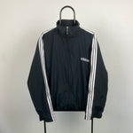90s Adidas Windbreaker Jacket Black Large