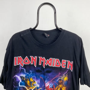 Retro Iron Maiden Cropped T-Shirt Black XL
