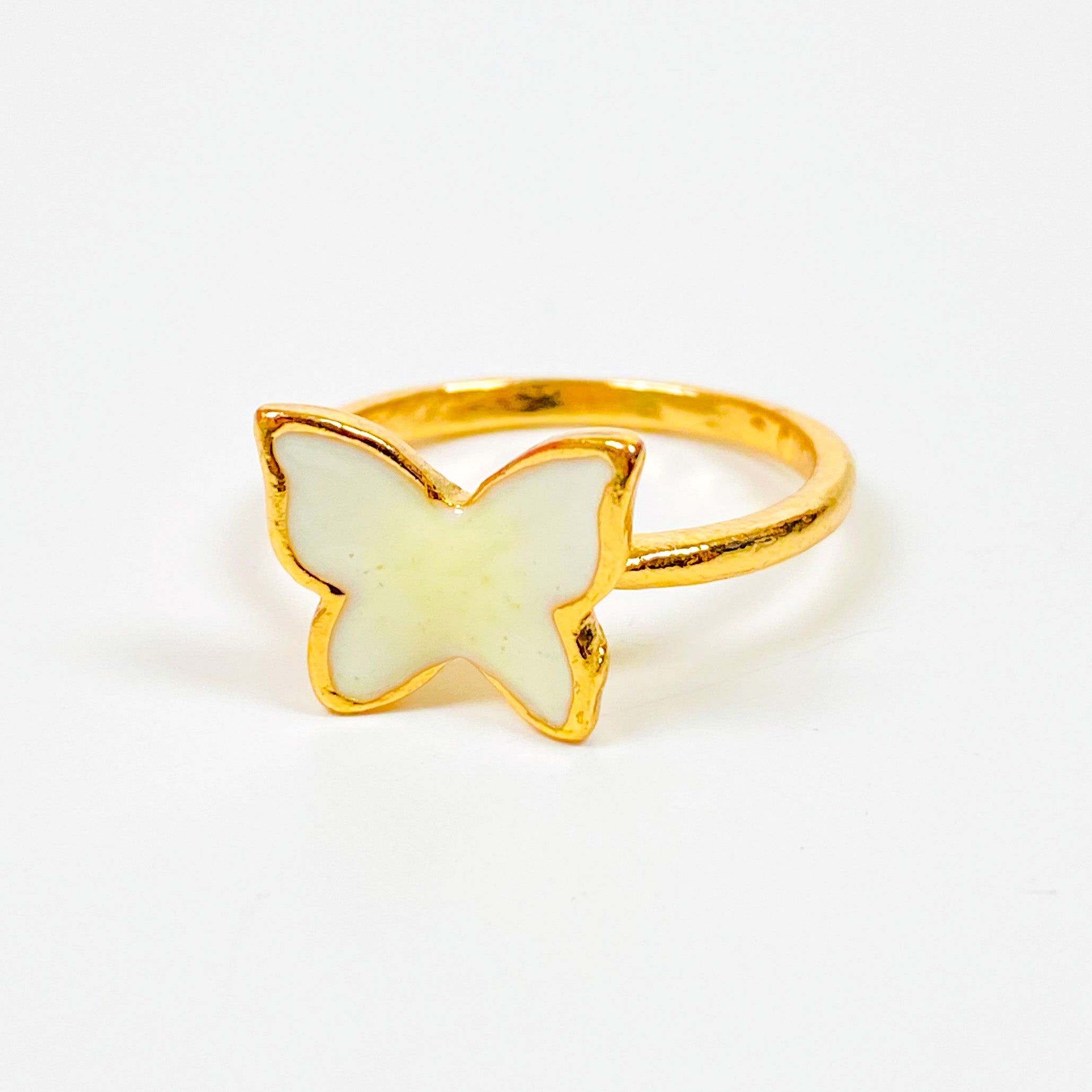 Retro Vintage Butterfly Ring Gold