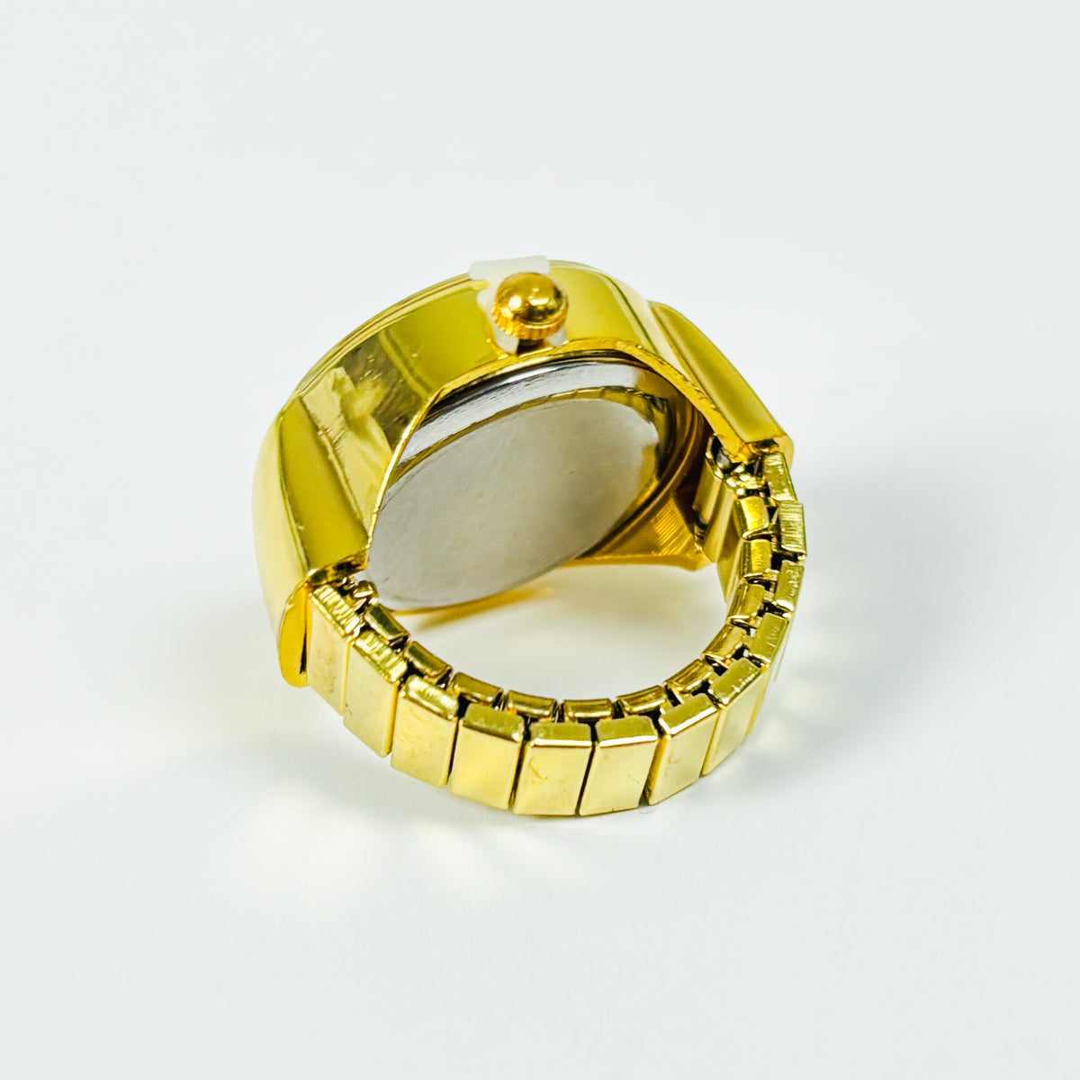 Retro Adjustable Watch Ring Gold Red