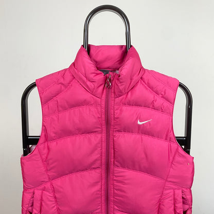 00s Nike Puffer Gilet Jacket Pink XS