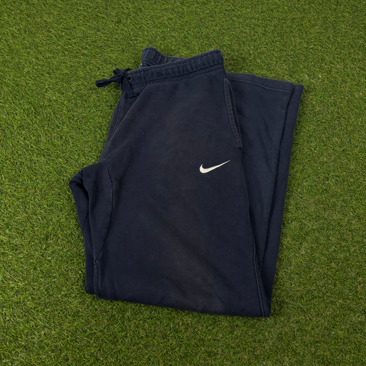 00s Nike Wide Leg Cotton Joggers Blue Small
