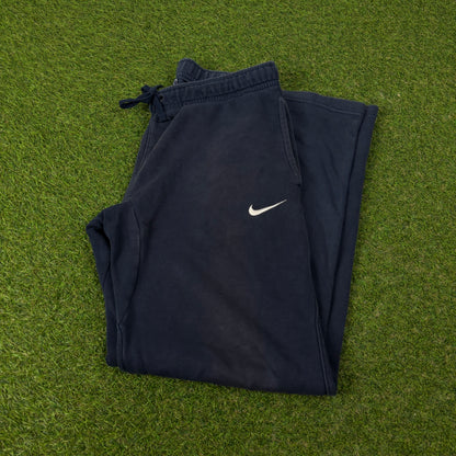 00s Nike Wide Leg Cotton Joggers Blue Small