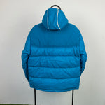 00s Nike Piping Puffer Jacket Blue Small