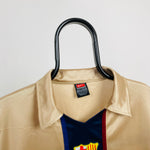 90s Nike Barcelona Football Shirt T-Shirt Gold Large