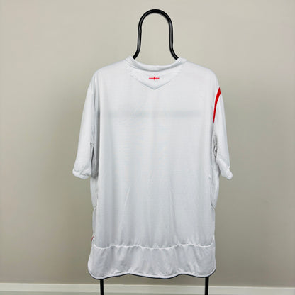 00s Umbro England Football Shirt T-Shirt White XXL