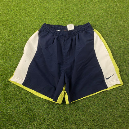 90s Nike Piping Shorts Blue Large