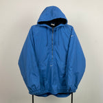 00s Nike Fleece Waterproof Coat Jacket Blue Small