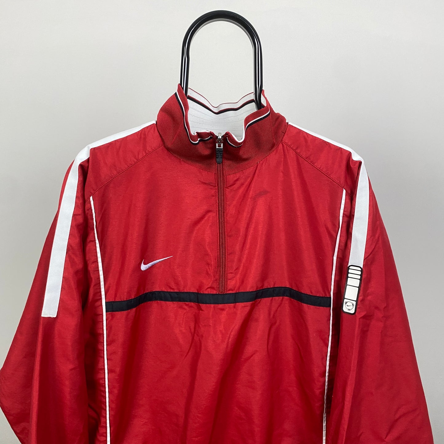 00s Nike Reversible Fleece Coat Jacket Red Large