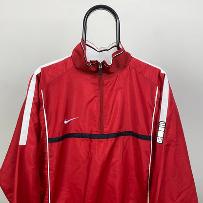 00s Nike Reversible Fleece Coat Jacket Red Large