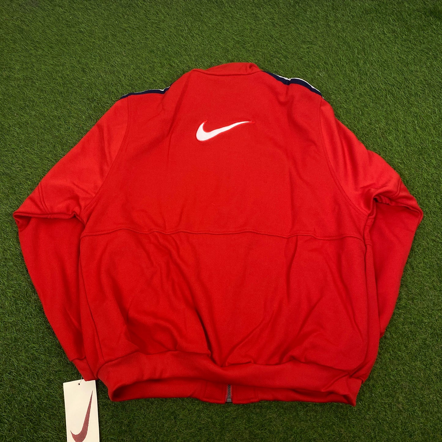 90s Nike Tracksuit Jacket + Joggers Set Red Large