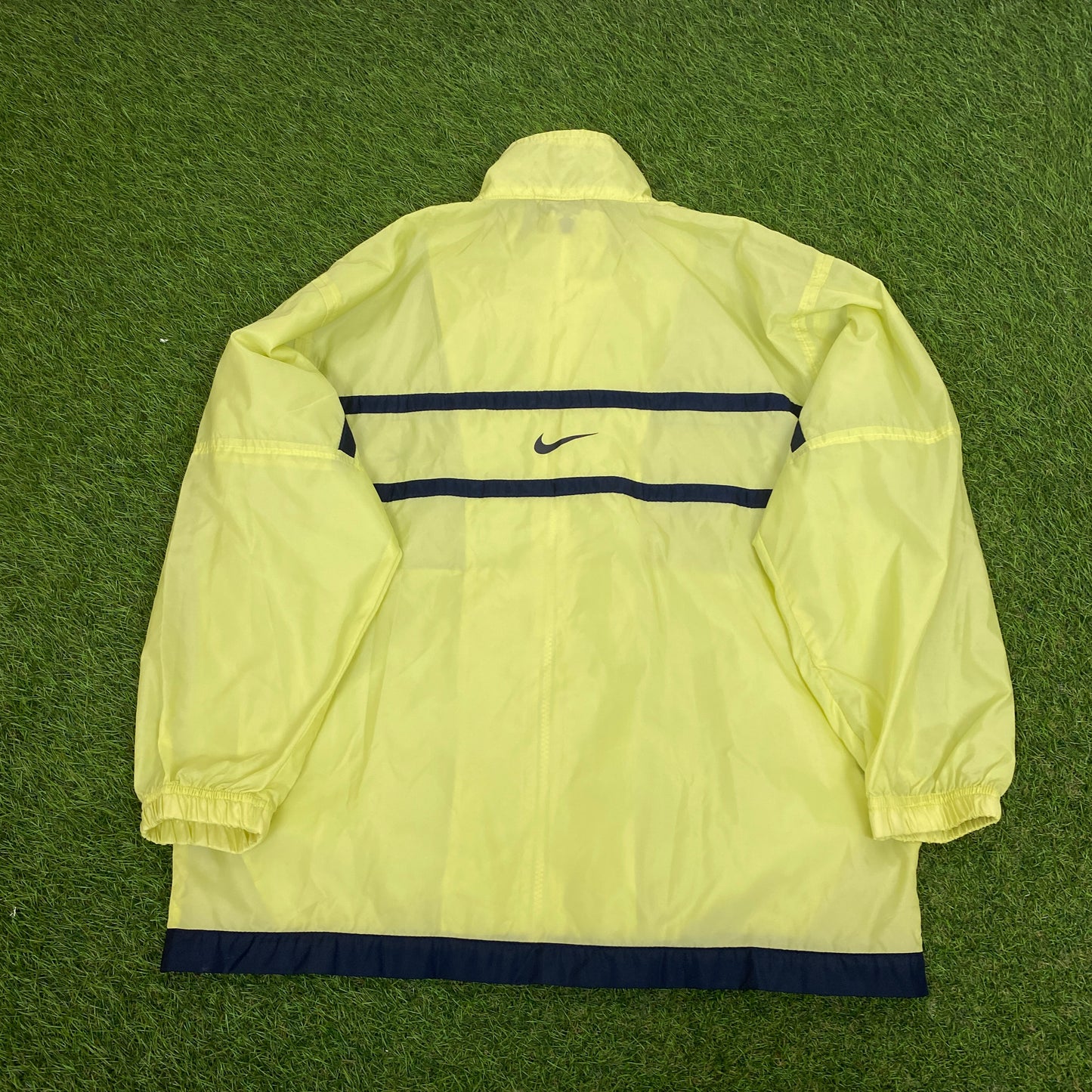 90s Nike Piping Tracksuit Jacket + Joggers Set Green Black XS