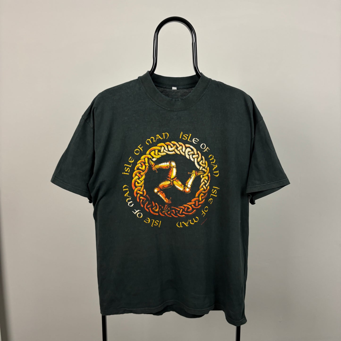90s Isle Of Man T-Shirt Black Small