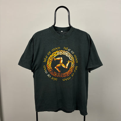 90s Isle Of Man T-Shirt Black Small