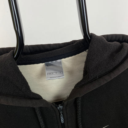 00s Nike Zip Hoodie Black Womens Medium