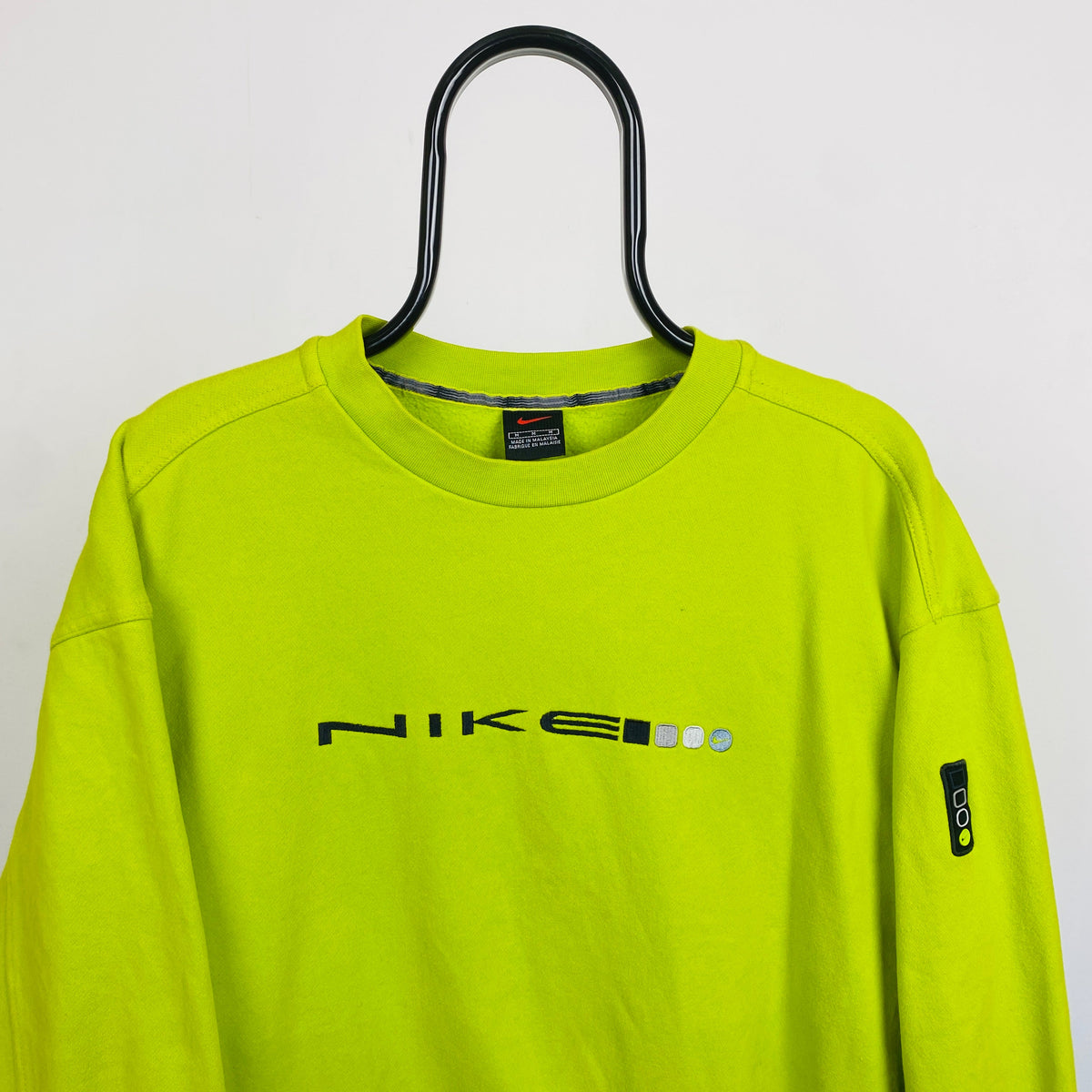 90s Nike Sweatshirt Lime Green Medium