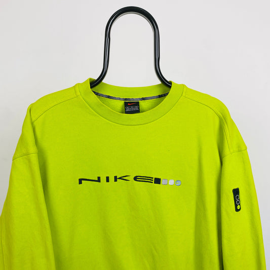90s Nike Sweatshirt Lime Green Medium