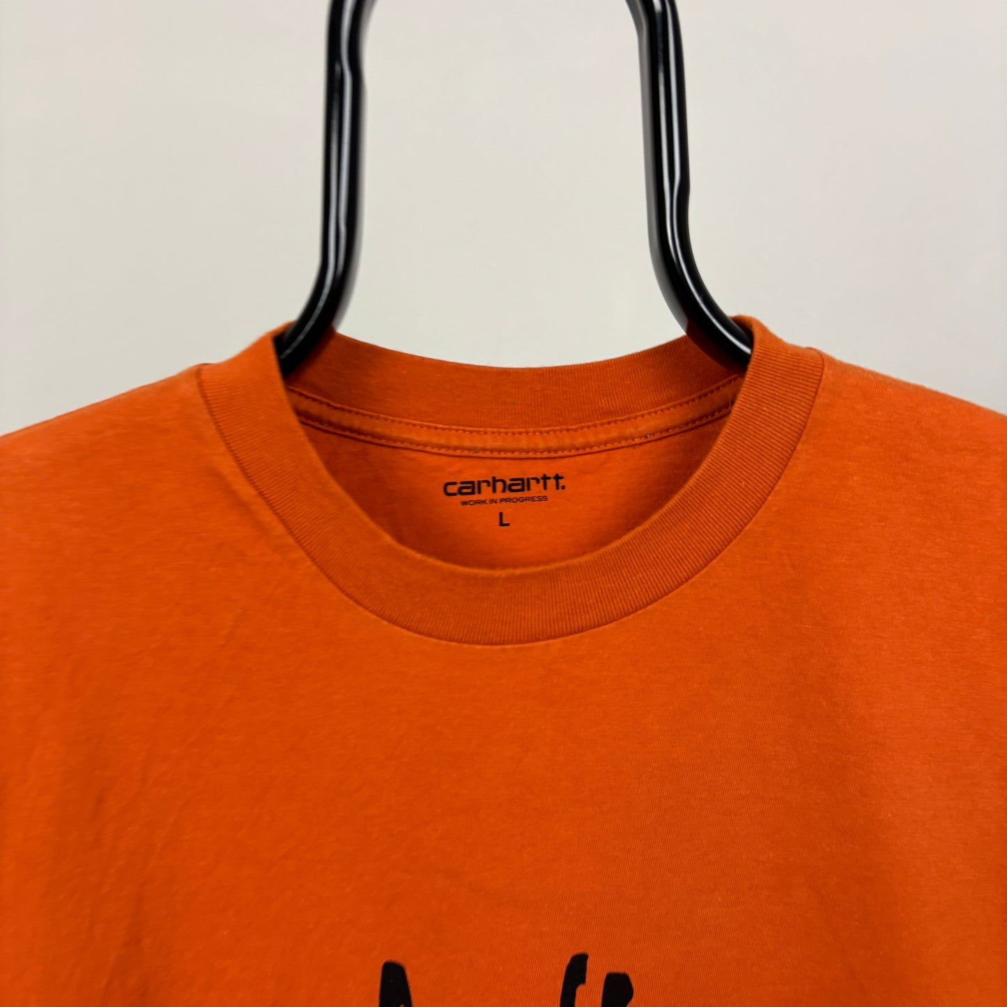 00s Carhartt T-Shirt Orange Large