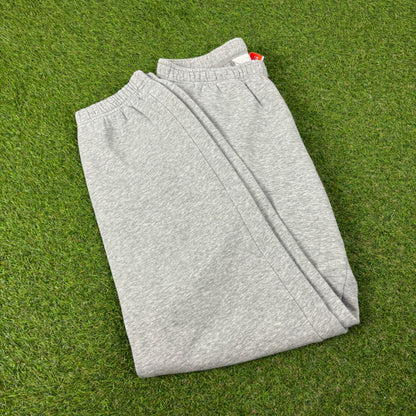 00s Nike Wide Leg Cotton Joggers Grey Medium