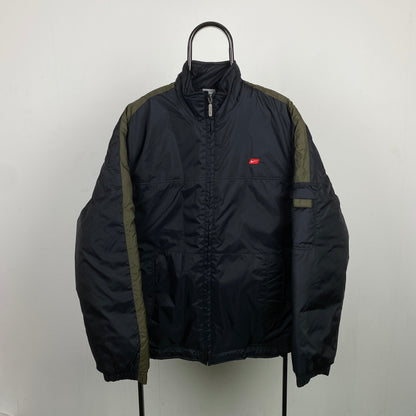 90s Nike Puffer Jacket Black Large