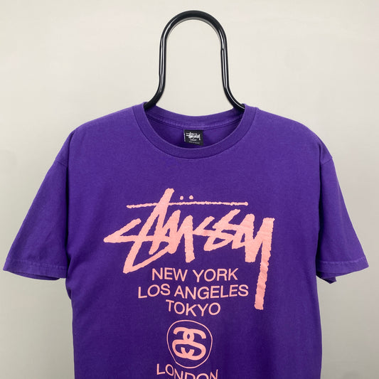 00s Stussy T-Shirt Purple Large