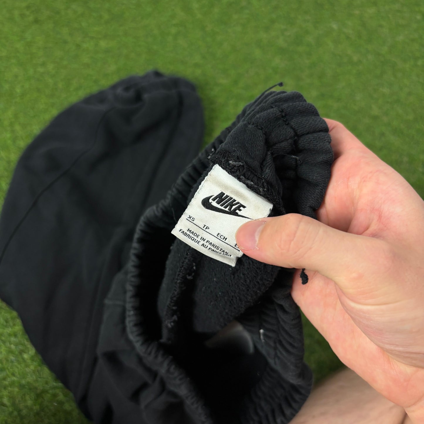 00s Nike Wide Leg Cotton Joggers Black XS