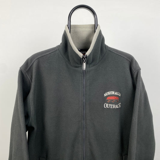 00s Australia Outback Fleece Sweatshirt Brown Small