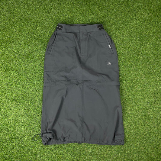 00s Nike ACG Zip Off Skirt Shorts Grey Large