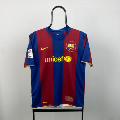 00s Nike Barcelona Football Shirt T-Shirt Blue Small
