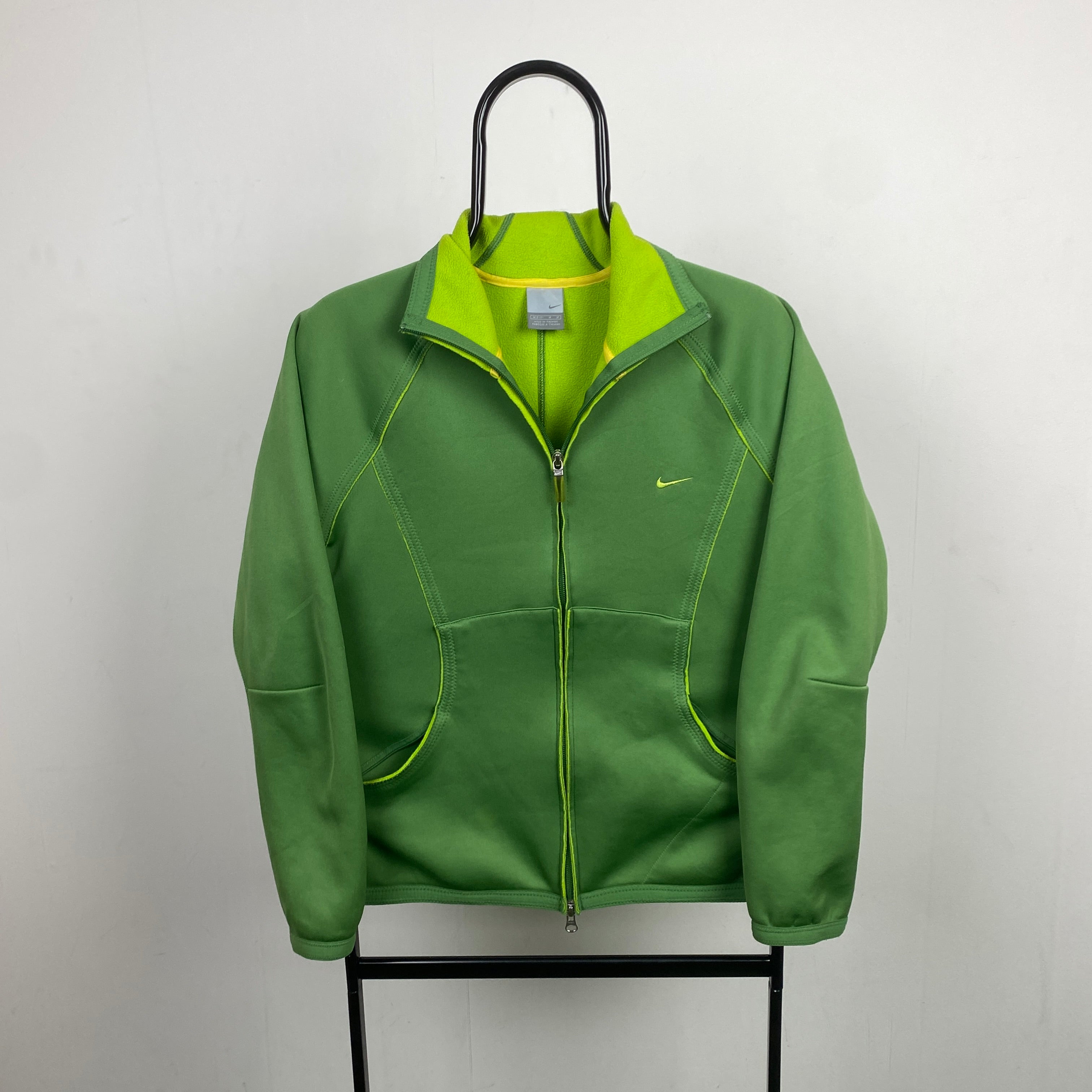 00s Nike Zip Fleece Sweatshirt Green Small/Medium