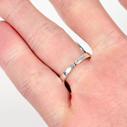 Adjustable Alien Ring Silver