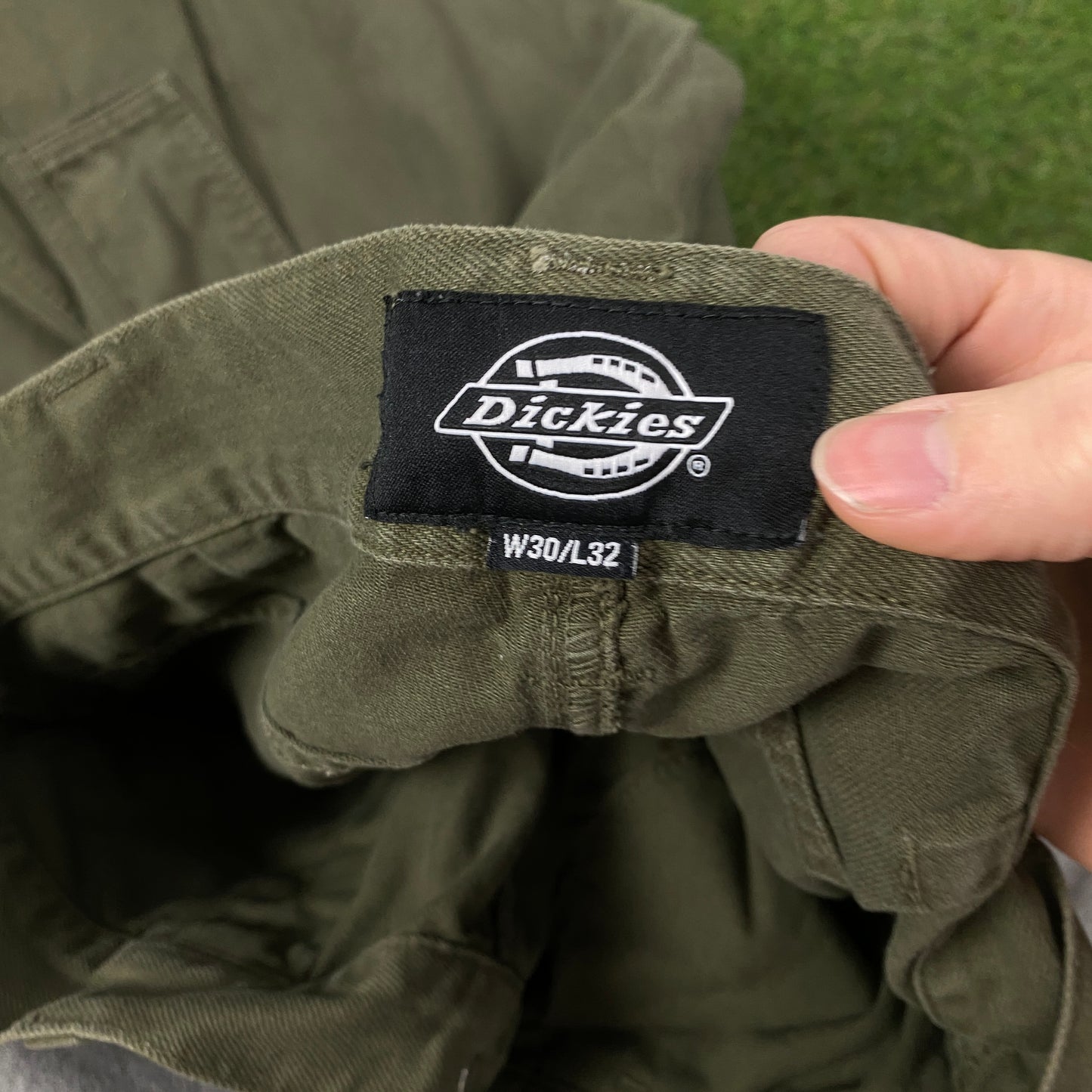 Retro Dickies Cargo Trousers Joggers Green Medium