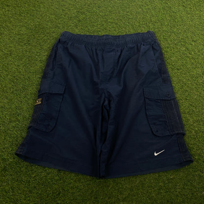 00s Nike Cargo Shorts Blue Large