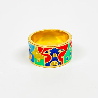 Retro Vintage House Ring Gold