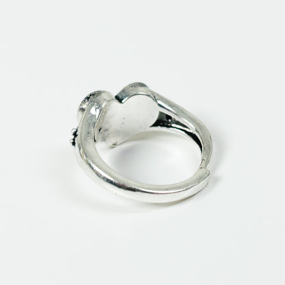 Skeleton Love Ring Silver