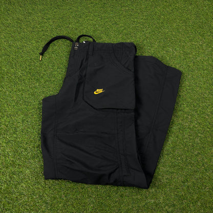 00s Nike Parachute Cinch Joggers Black Large