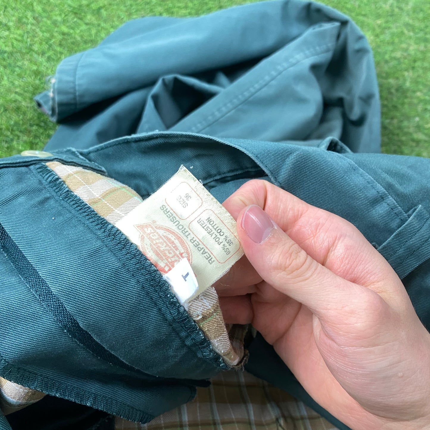 00s Dickies Reaper Carpenter Trousers Joggers Green Large 36x32
