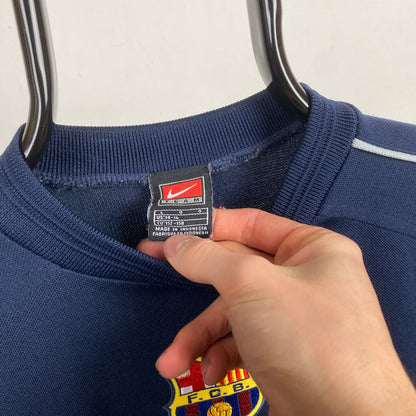 90s Nike Barcelona Sweatshirt Blue Small