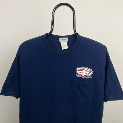 Retro 90s Ron Jons Surf Shop T-Shirt Blue Large