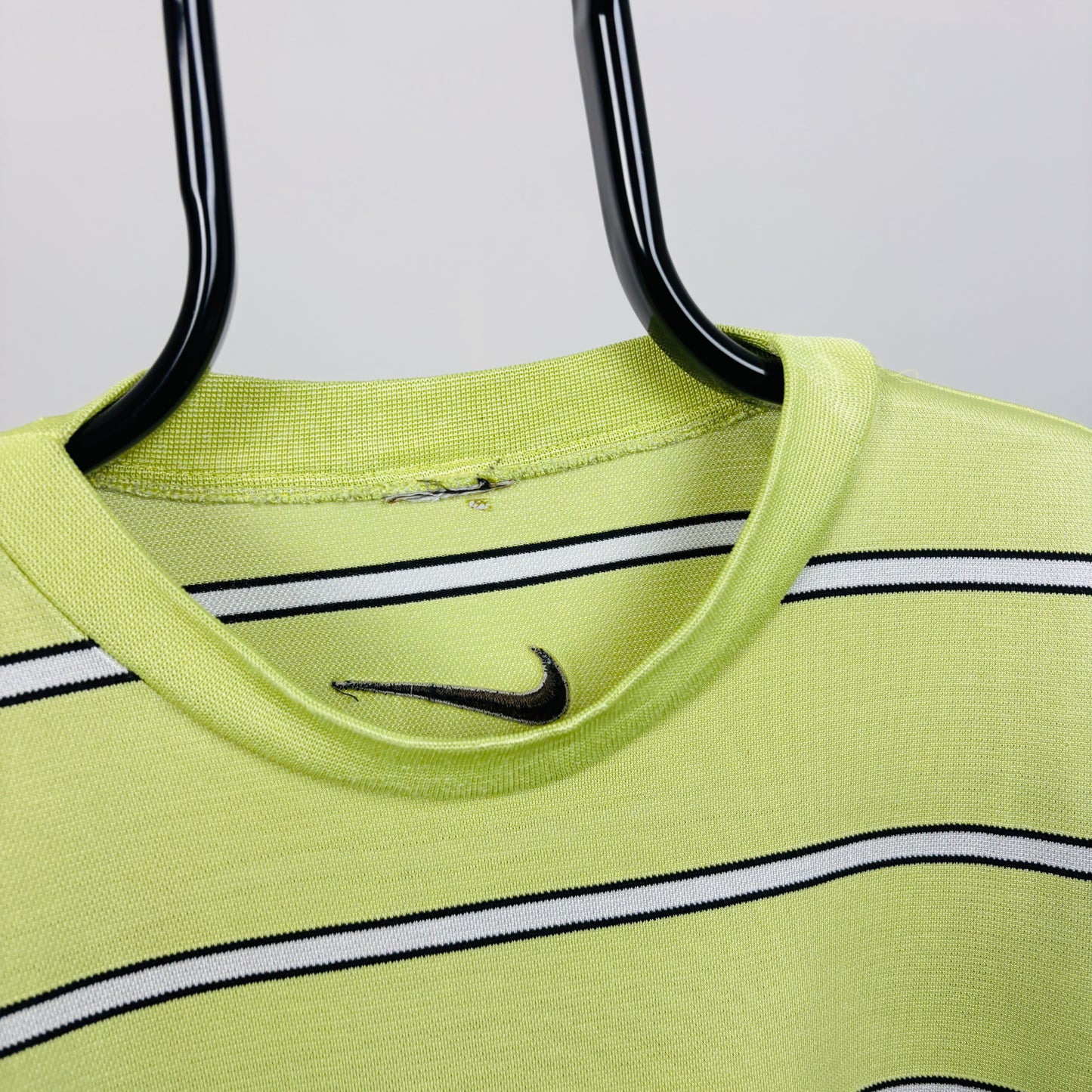 90s Nike Striped T-Shirt Yellow XL