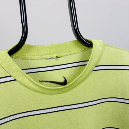 90s Nike Striped T-Shirt Yellow XL