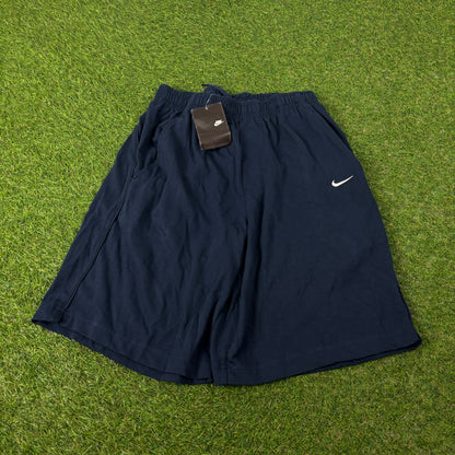 00s Nike Baggy Cotton Shorts Blue Small
