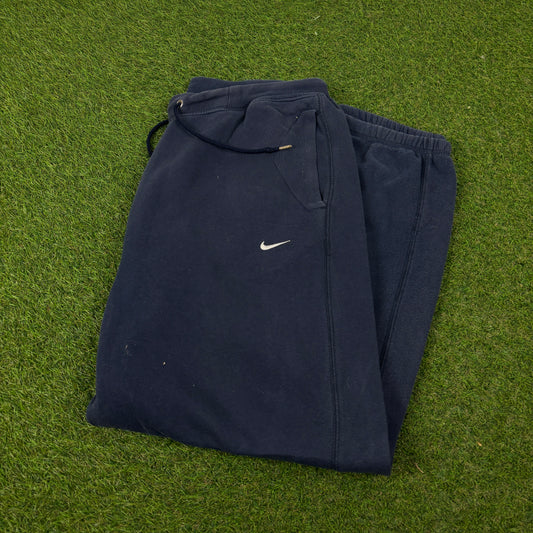 00s Nike Wide Leg Cotton Joggers Blue Large