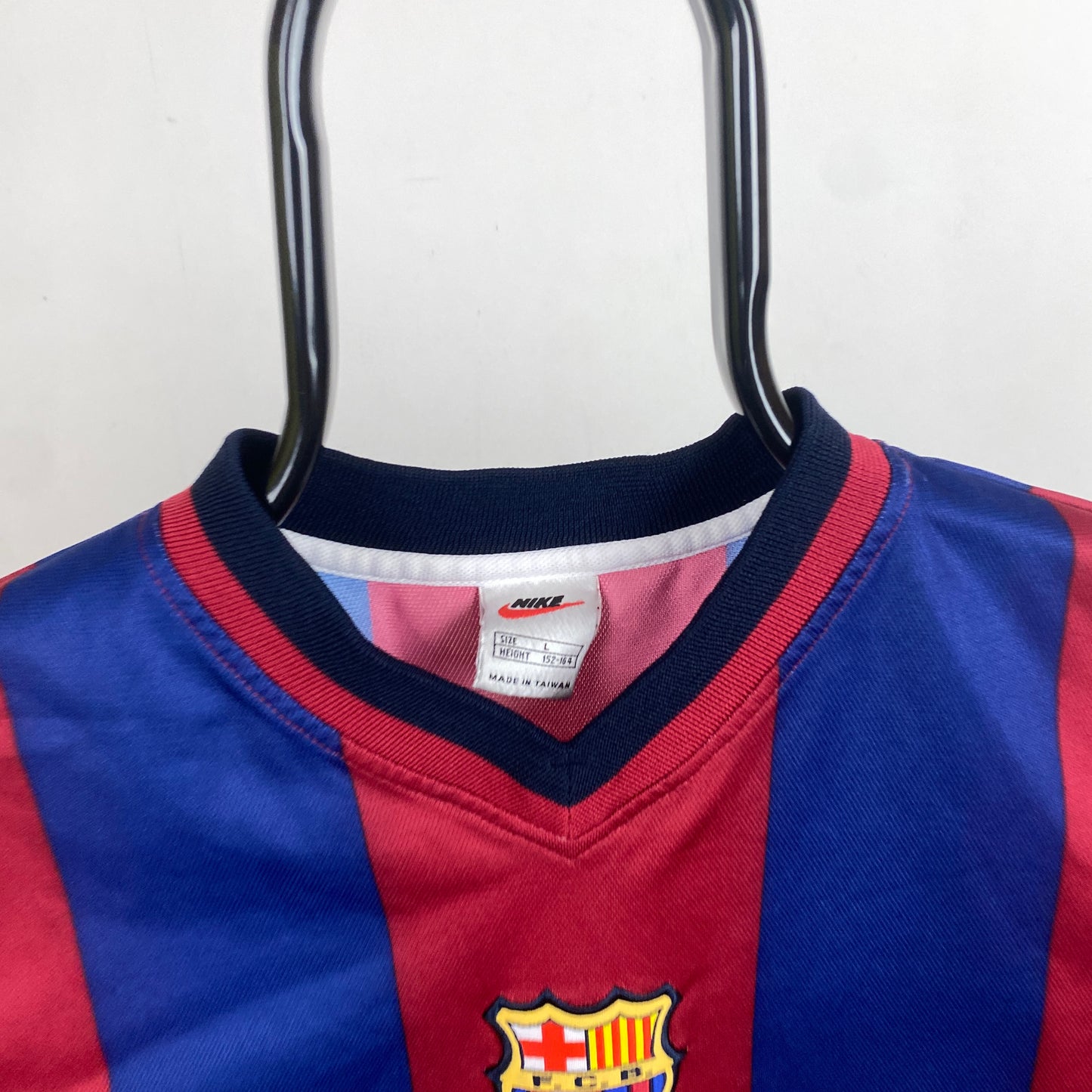 90s Nike Barcelona Football Shirt T-Shirt Red XS