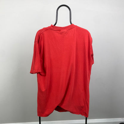 90s Umbro England Football Shirt T-Shirt Red Large