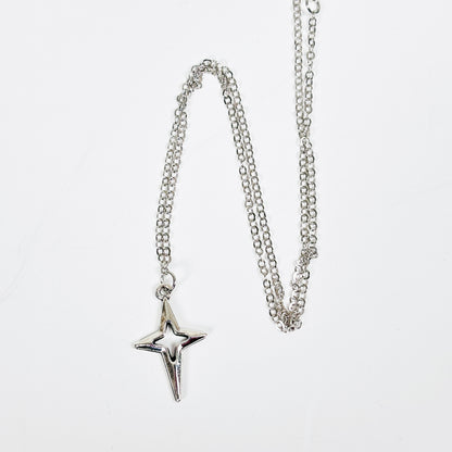 Shooting Star Charm Necklace Stainless Steel