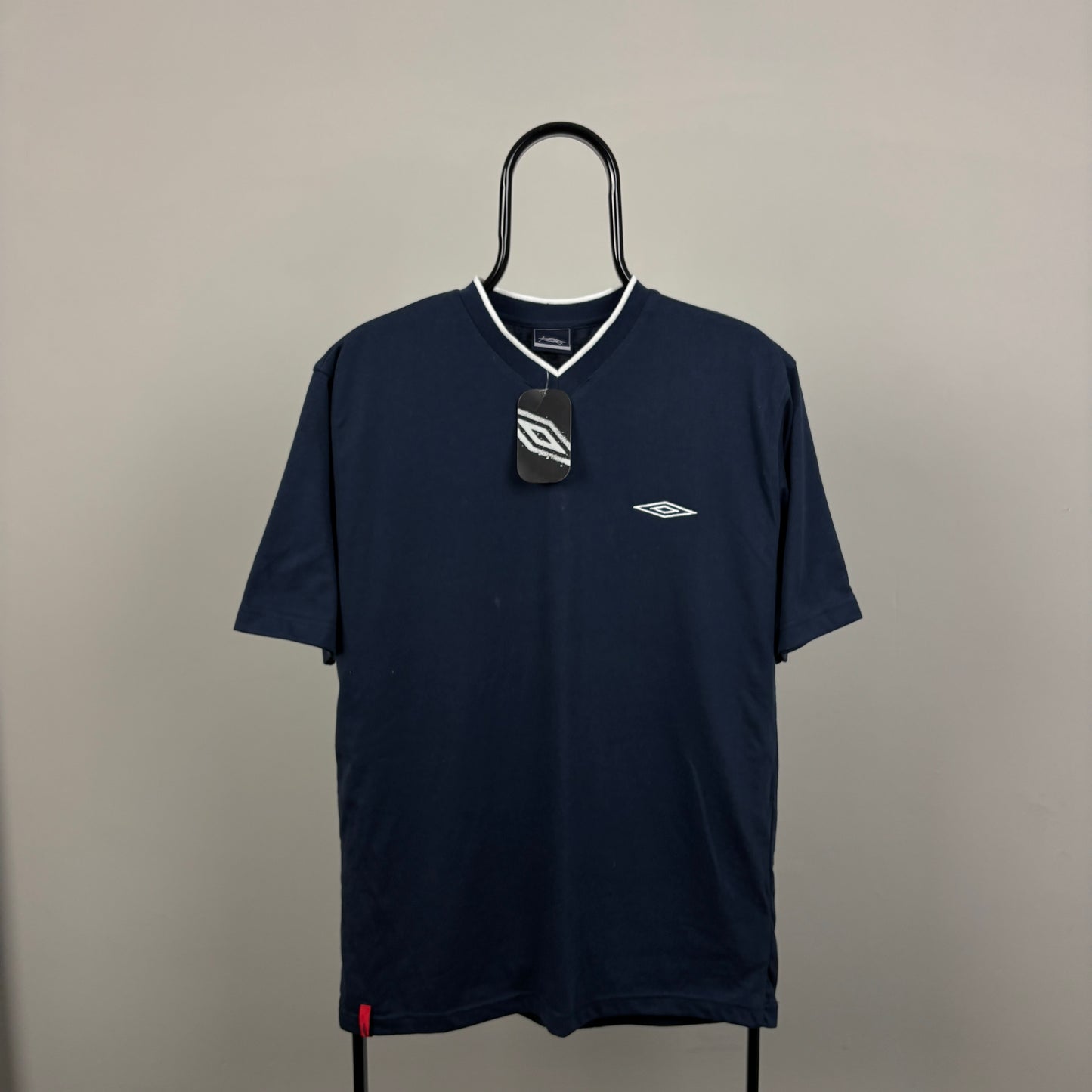 00s Umbro T-Shirt Blue Medium