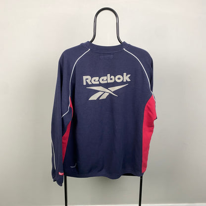 90s Reebok Liverpool Sweatshirt Blue Large