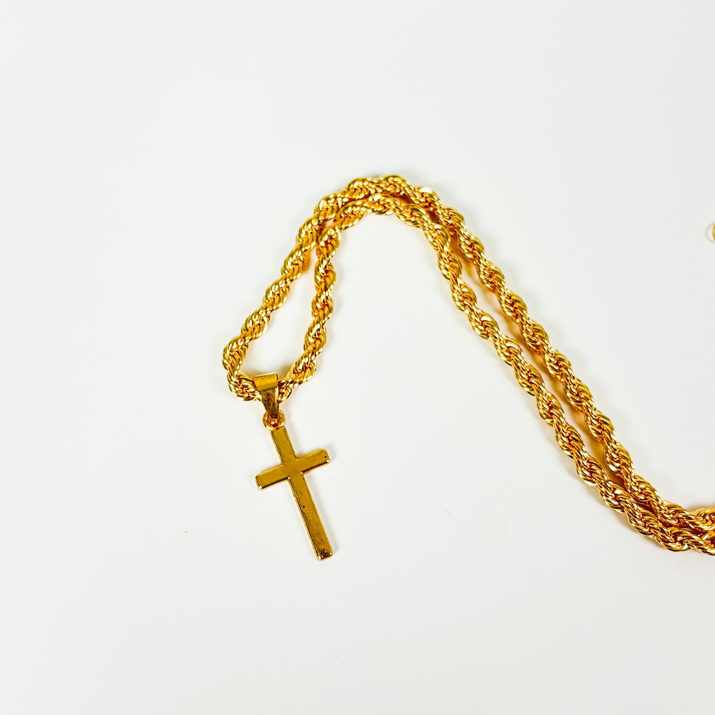 Jesus Cross Necklace Gold